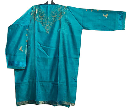 Semi Stitched Formal chanderi Kurta