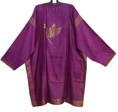 Semi Stitched Formal chanderi Kurta