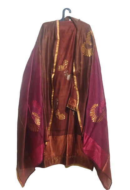 Semi Stitched Formal Chanderi Suitset