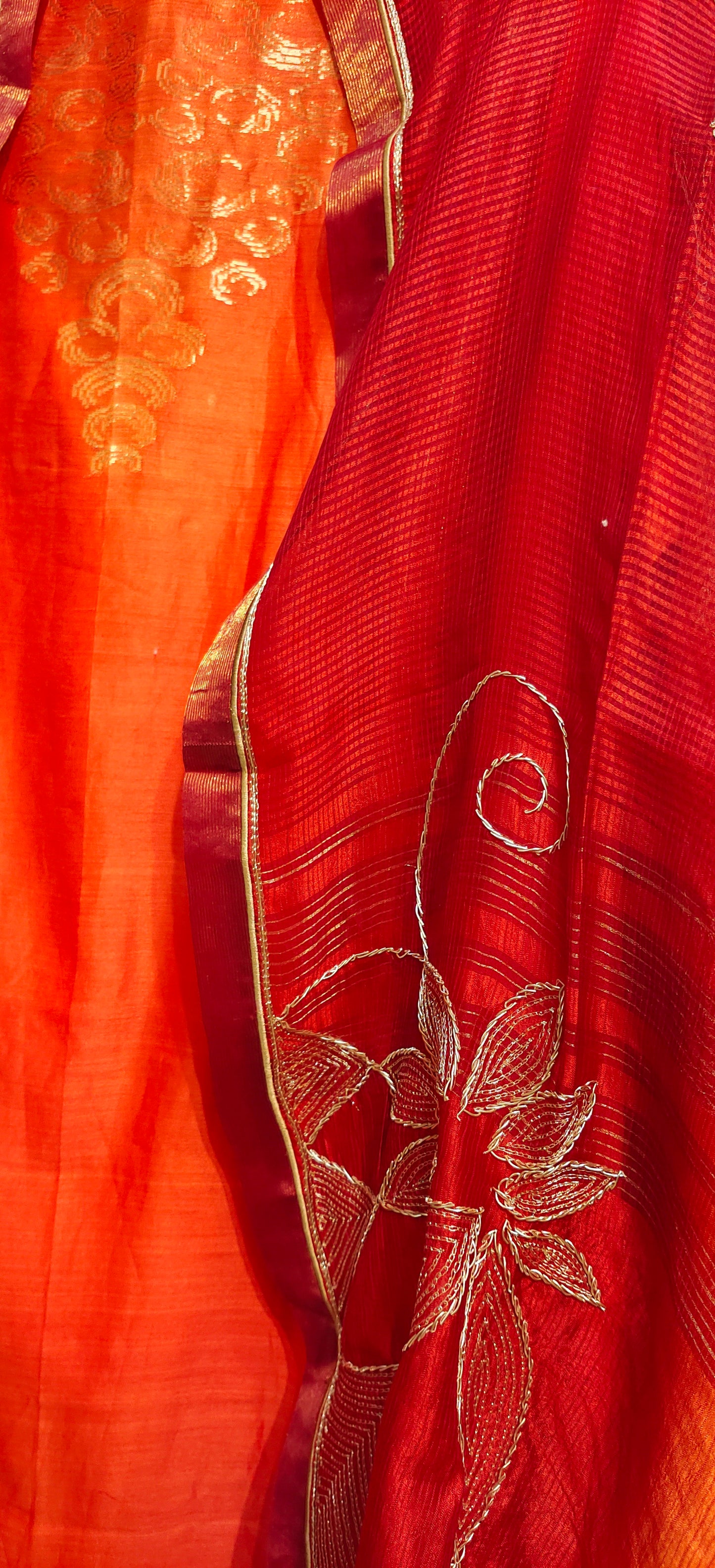 Semi Stitched Formal Chanderi Suitset