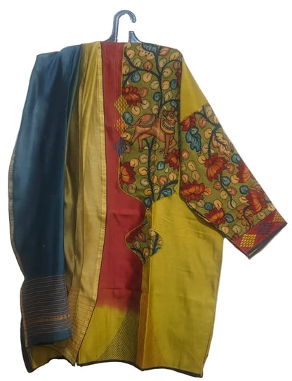 Semi Stitched Formal Chanderi Suitset