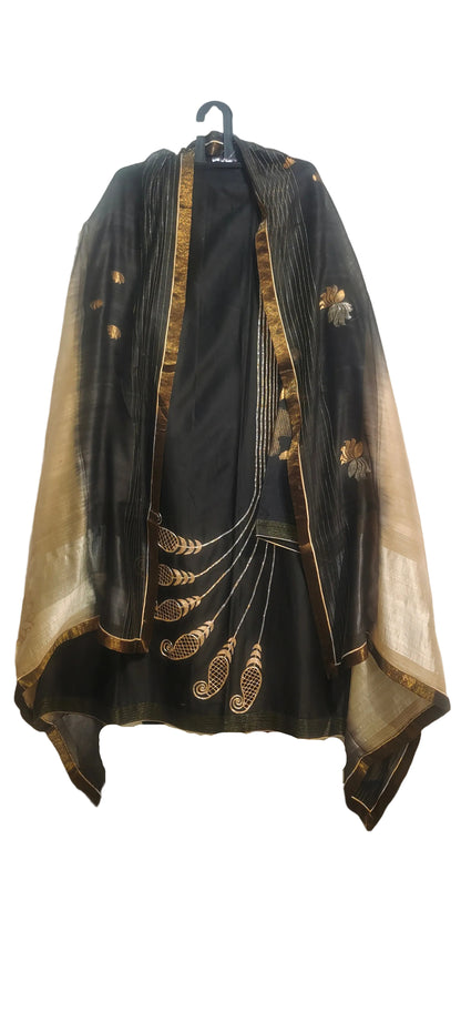 Semi Stitched Formal Chanderi Suitset