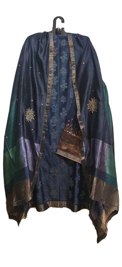 Semi Stitched Formal Chanderi Suitset