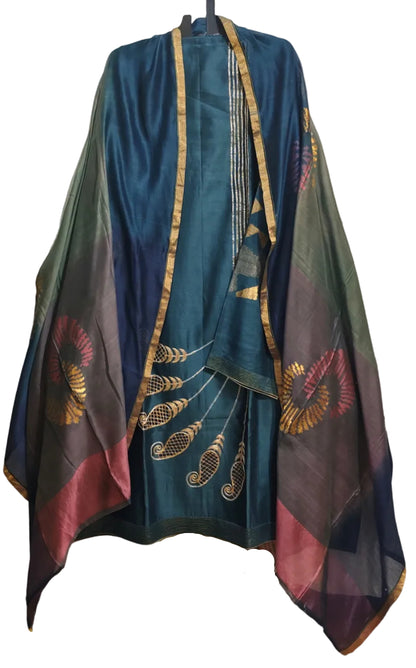 Semi Stitched Formal Chanderi Suitset