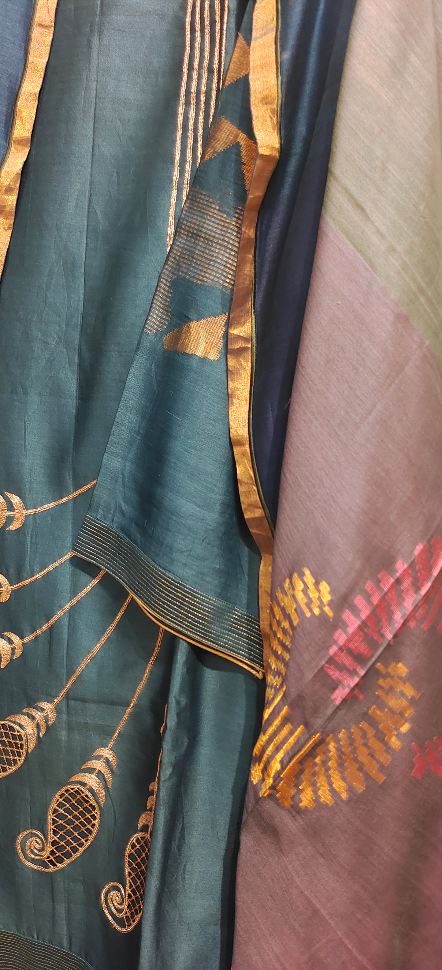 Semi Stitched Formal Chanderi Suitset