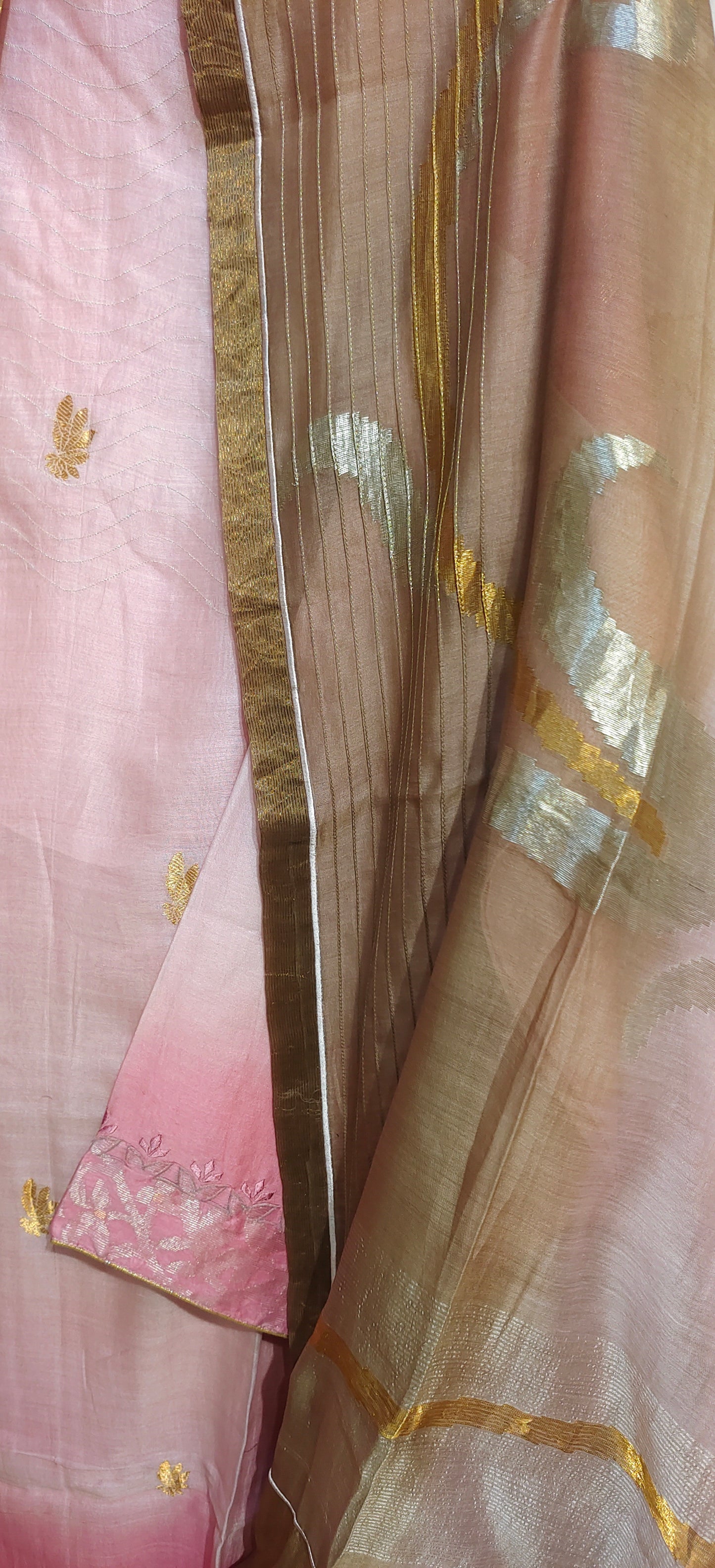 Semi Stitched Formal Chanderi Suitset