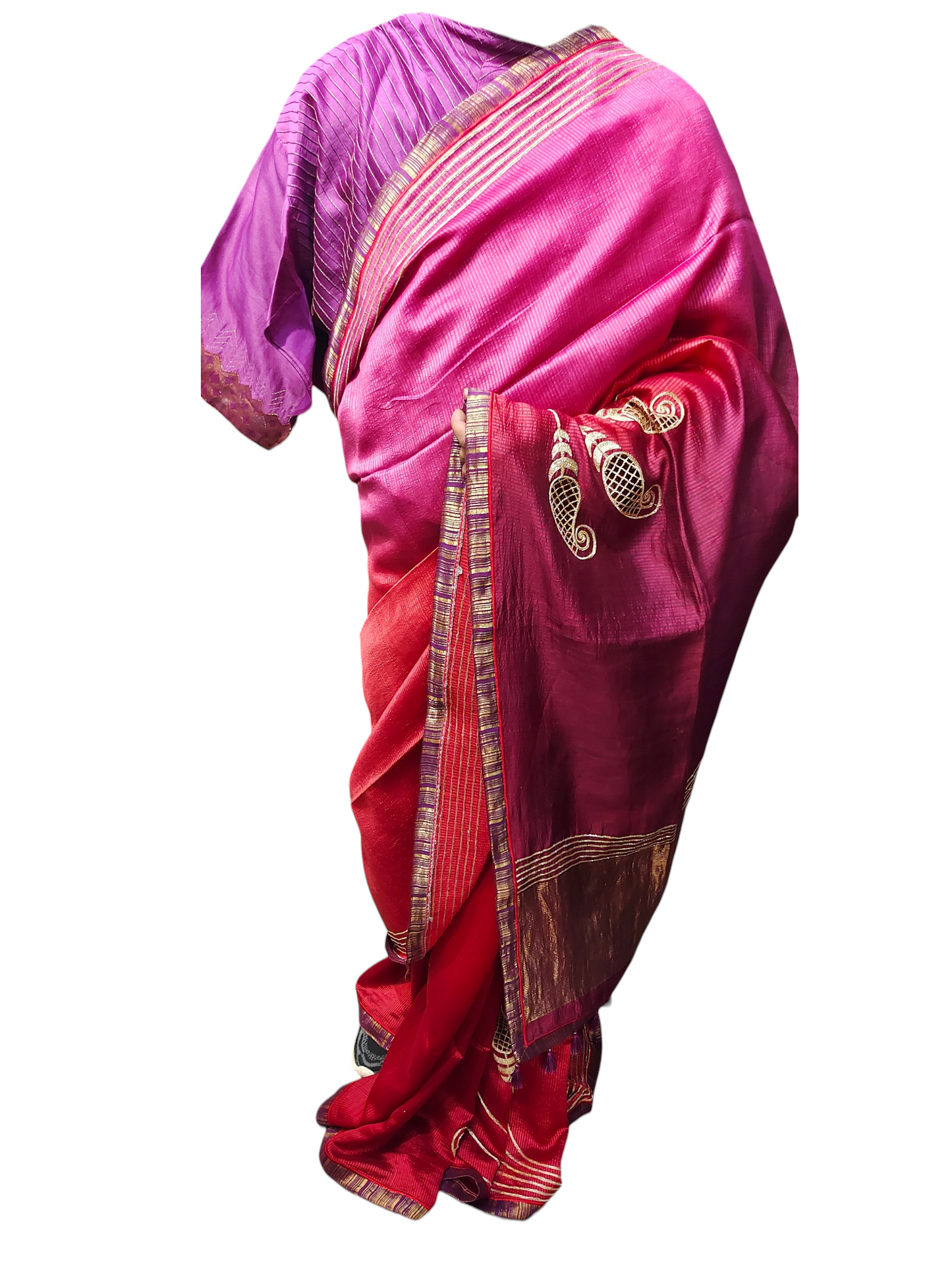 Formal Silk paisley jaali zardozi Saree