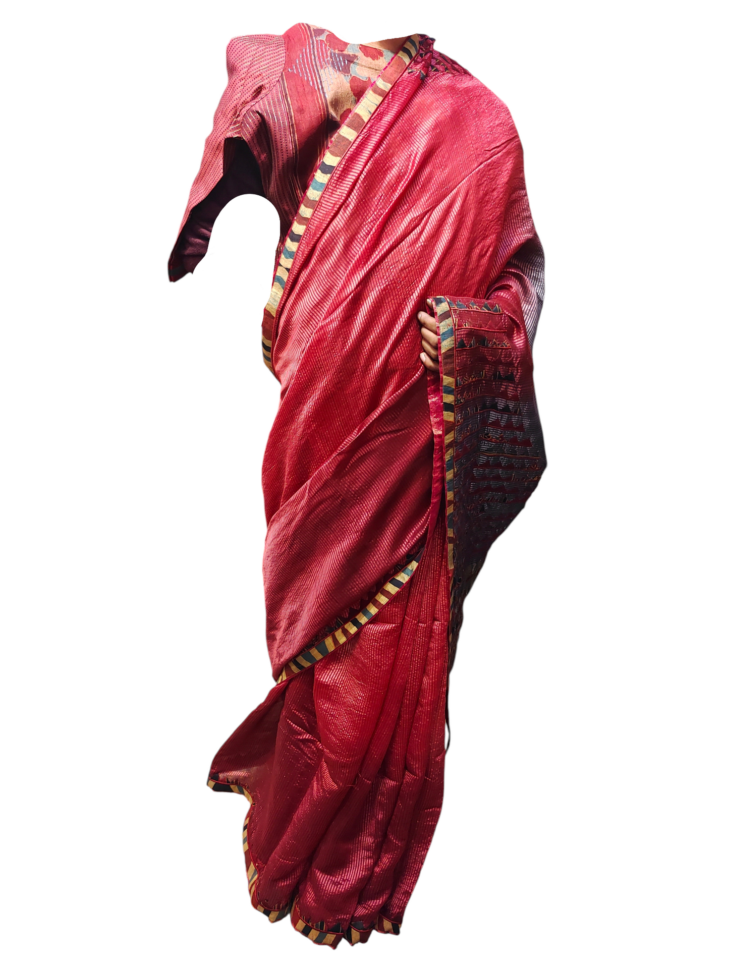 Formal Chanderi Silk Ajrakh Saree