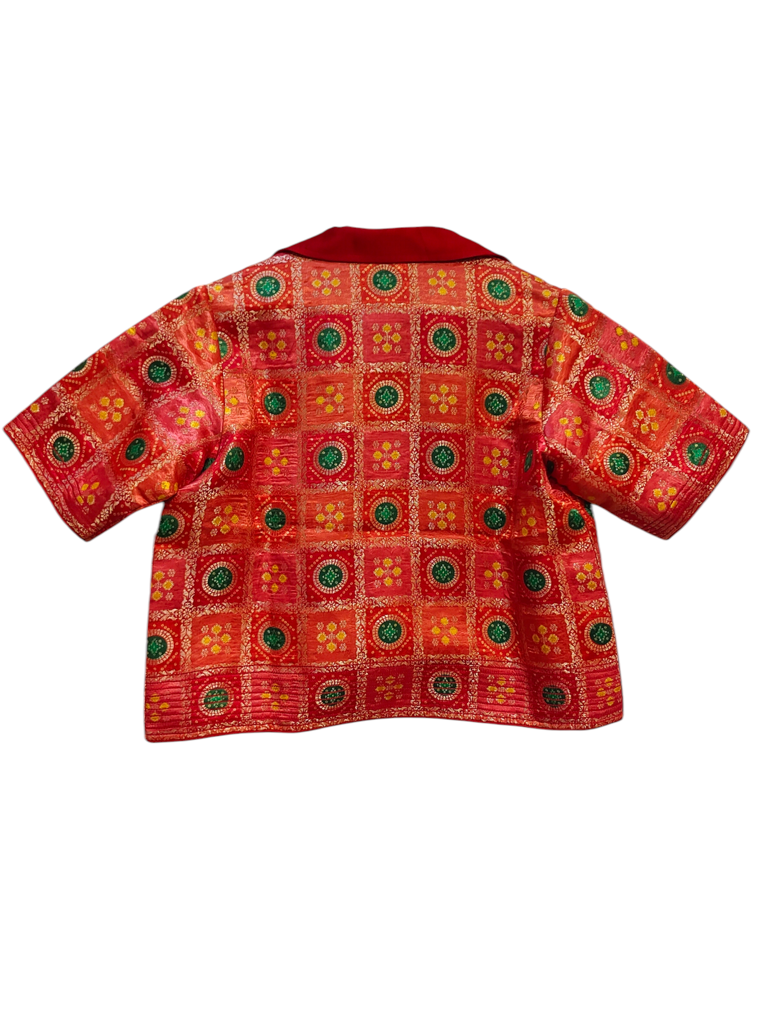 Formal Silk bandhani cropped Blazer blouse VISHAL KAPUR