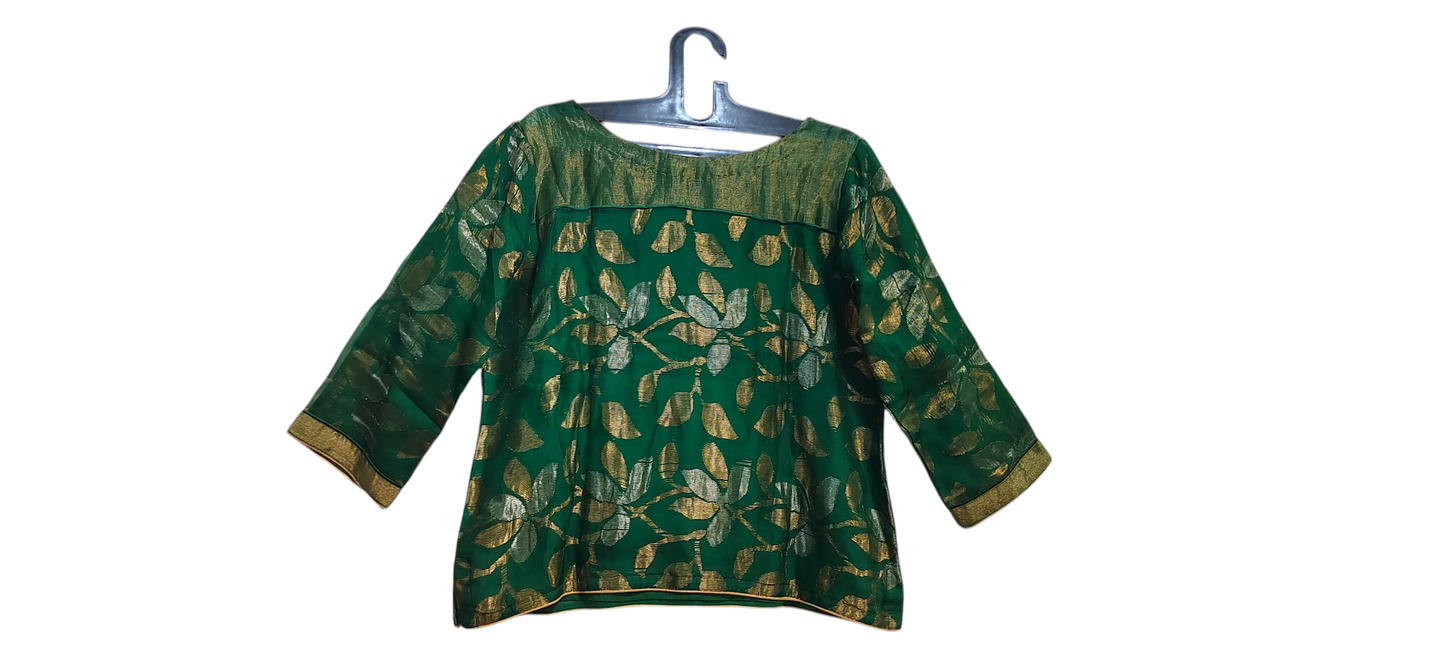 Semistitched Chanderi Ɓlouse