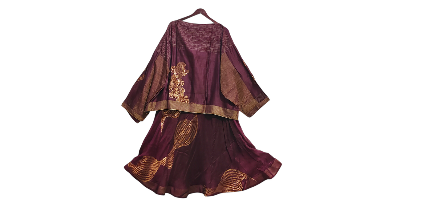 Semi stitched Skirtset