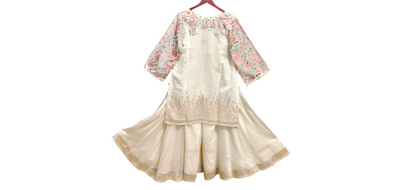 Semi stitched divided Skirtset