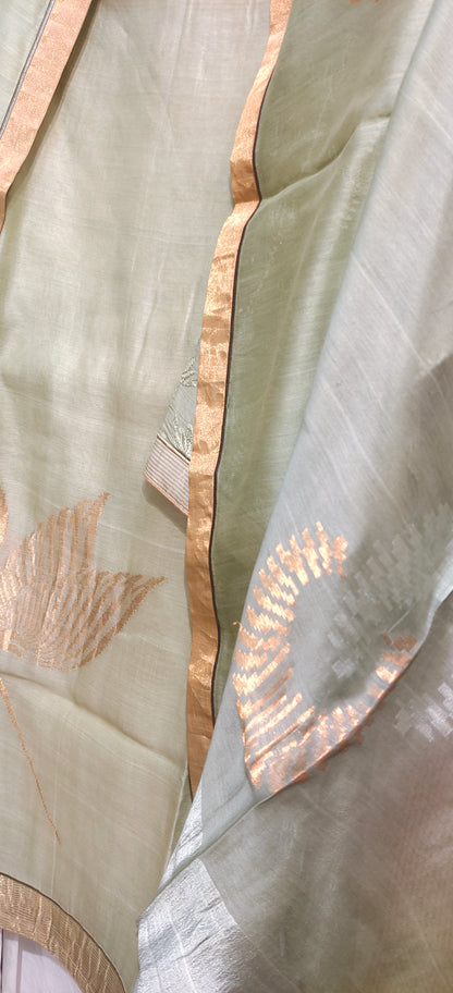 Semi Stitched Formal Chanderi Suitset