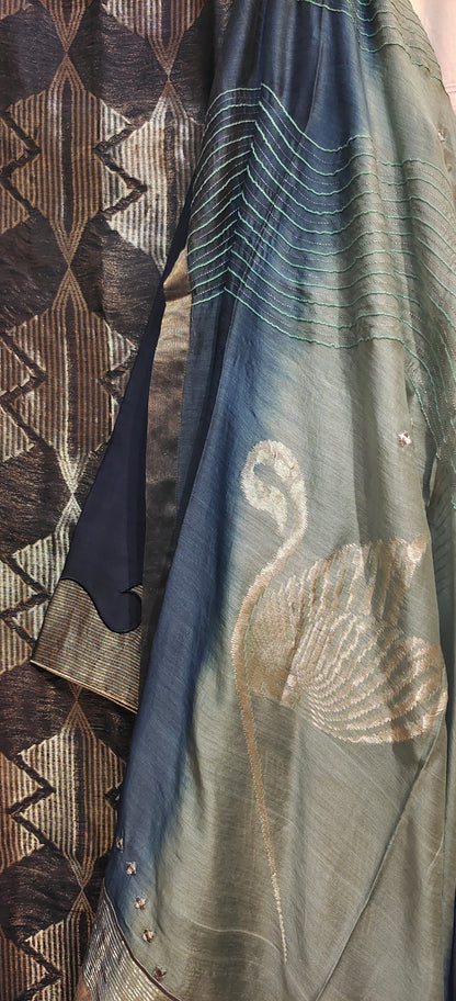 Semi Stitched Formal Chanderi Suitset