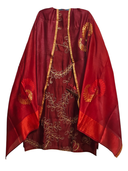 Semi Stitched Formal Chanderi Suitset