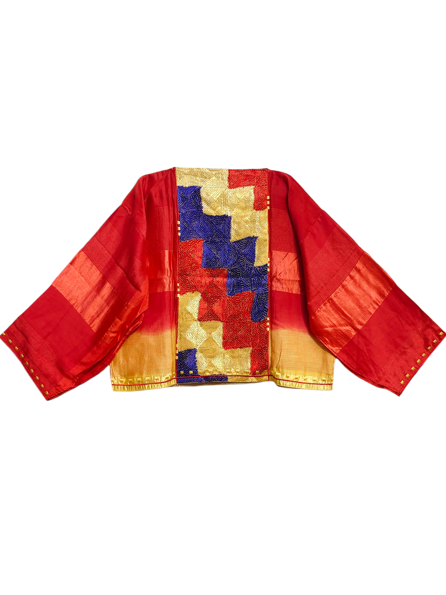 Semistitched Blouse with Fulkari Embroidery