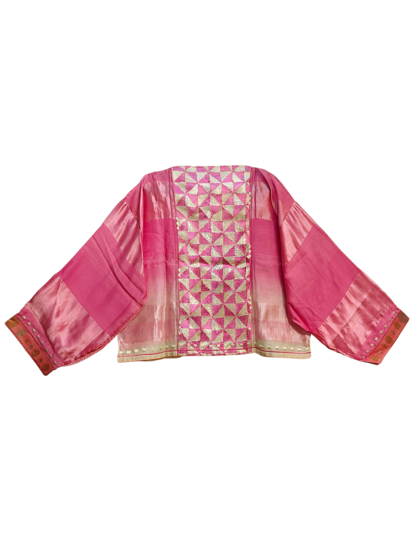 Semistitched Blouse with Fulkari Embroidery