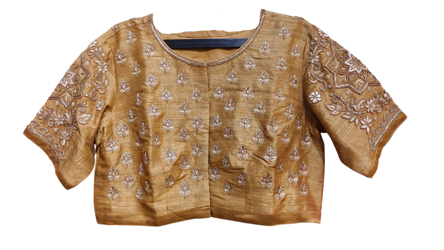 Formal Silk Paisley Zardozi saree