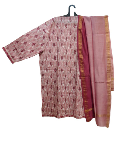 Semi Stitched Cotton Casual Suitset