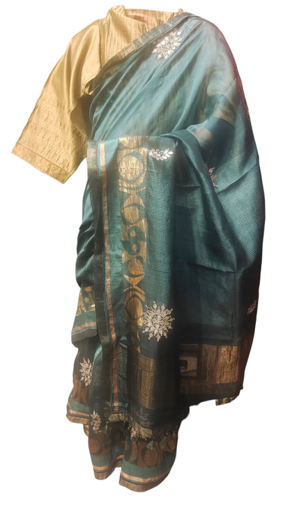 Formal Chanderi gota marodi embroidered Saree