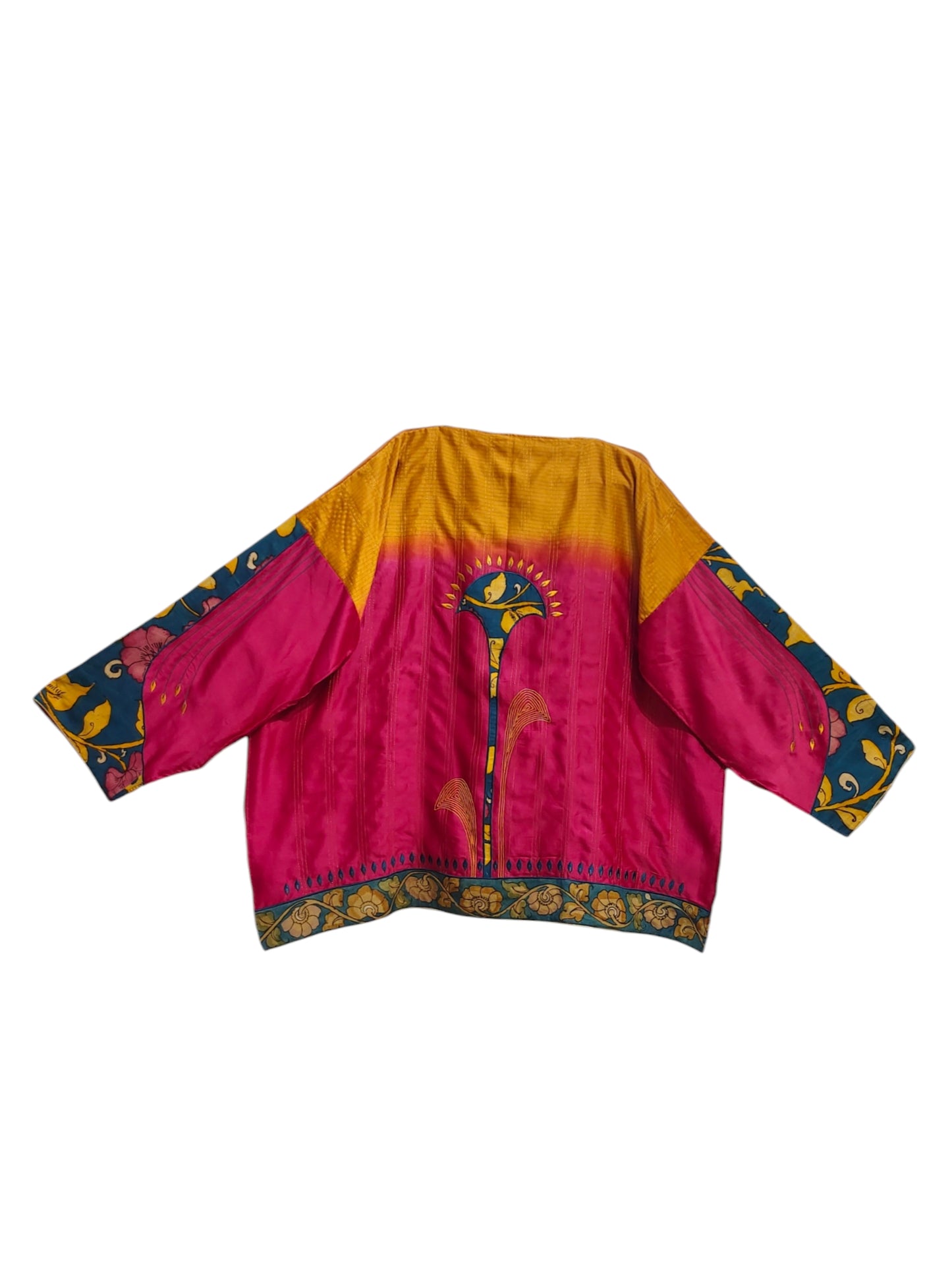 Semi Stitched Chanderi Kalamkari Short Tunic