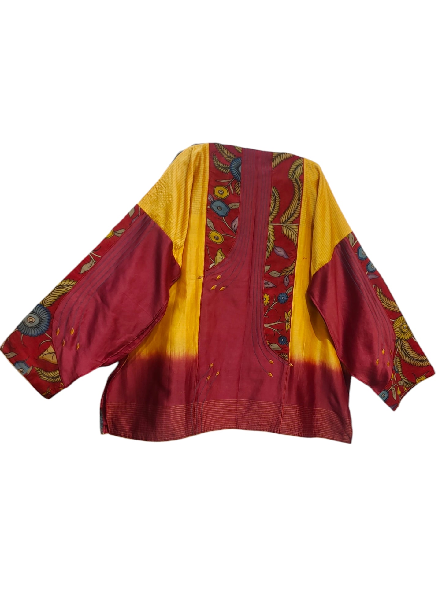 Semi Stitched Chanderi Kalamkari Short Tunic