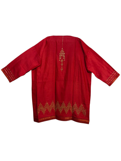 Semi Stitched Chanderi  Formal kurta
