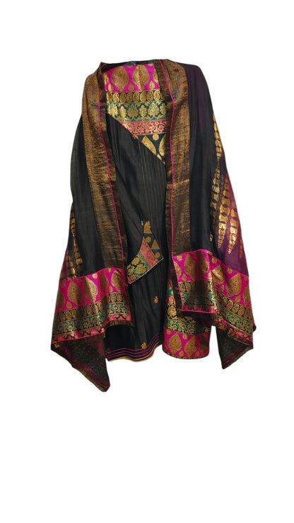 Semi Stitched Chanderi Formal Suitset