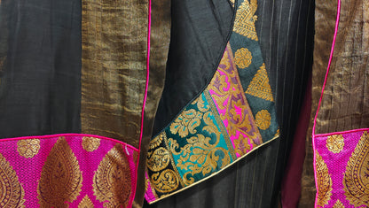 Semi Stitched Chanderi Formal Suitset