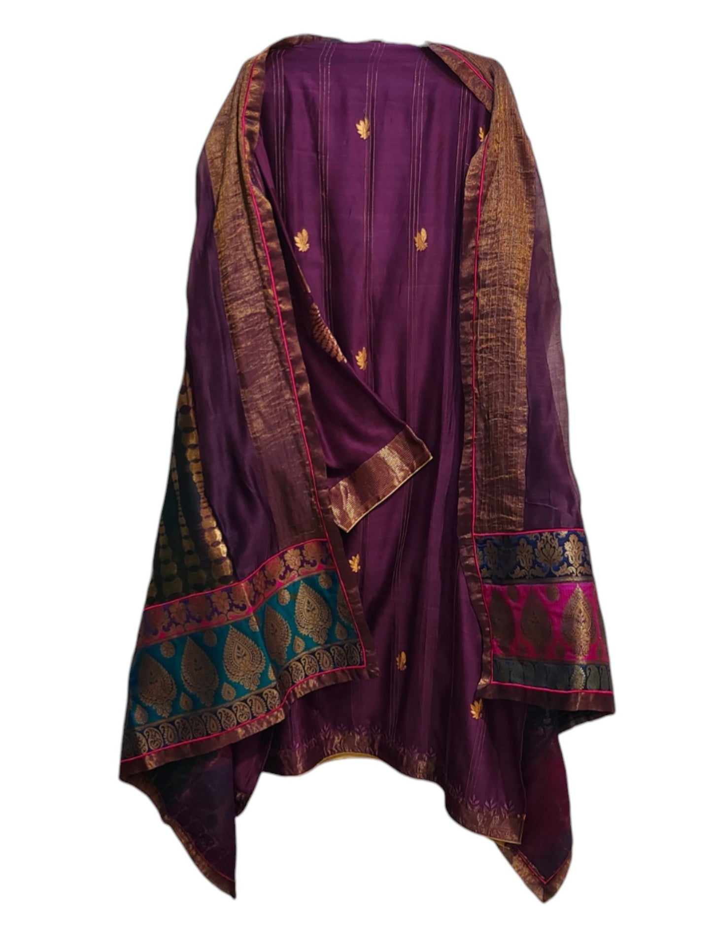 Semi Stitched Chanderi Formal Suitset