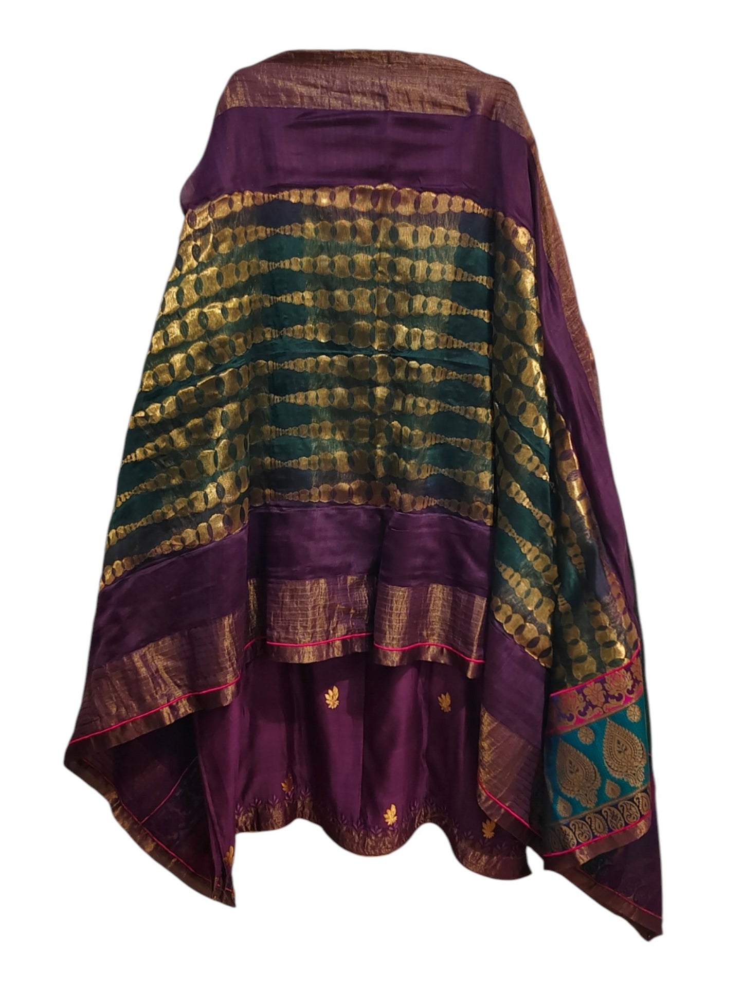 Semi Stitched Chanderi Formal Suitset