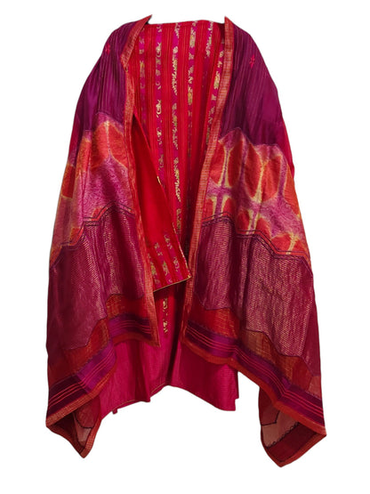 Semi Stitched Chanderi Formal Suitset