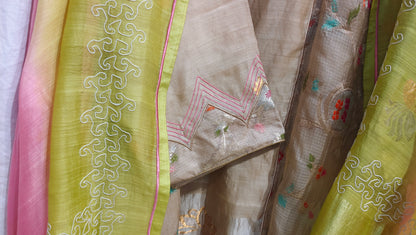 Semi Stitched Chanderi Formal Suitset