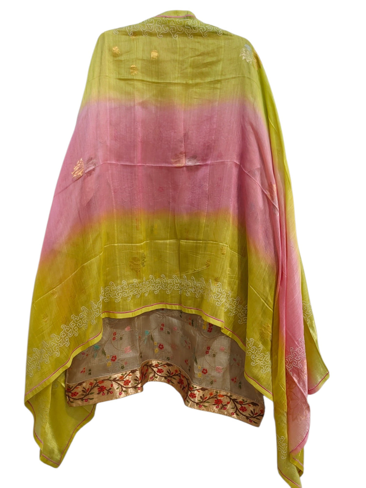 Semi Stitched Chanderi Formal Suitset