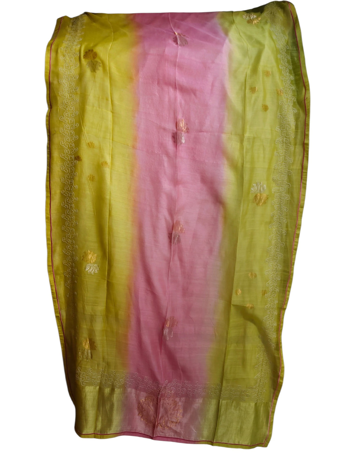 Semi Stitched Chanderi Formal Suitset