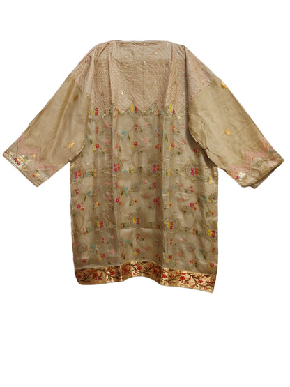 Semi Stitched Chanderi Formal Suitset