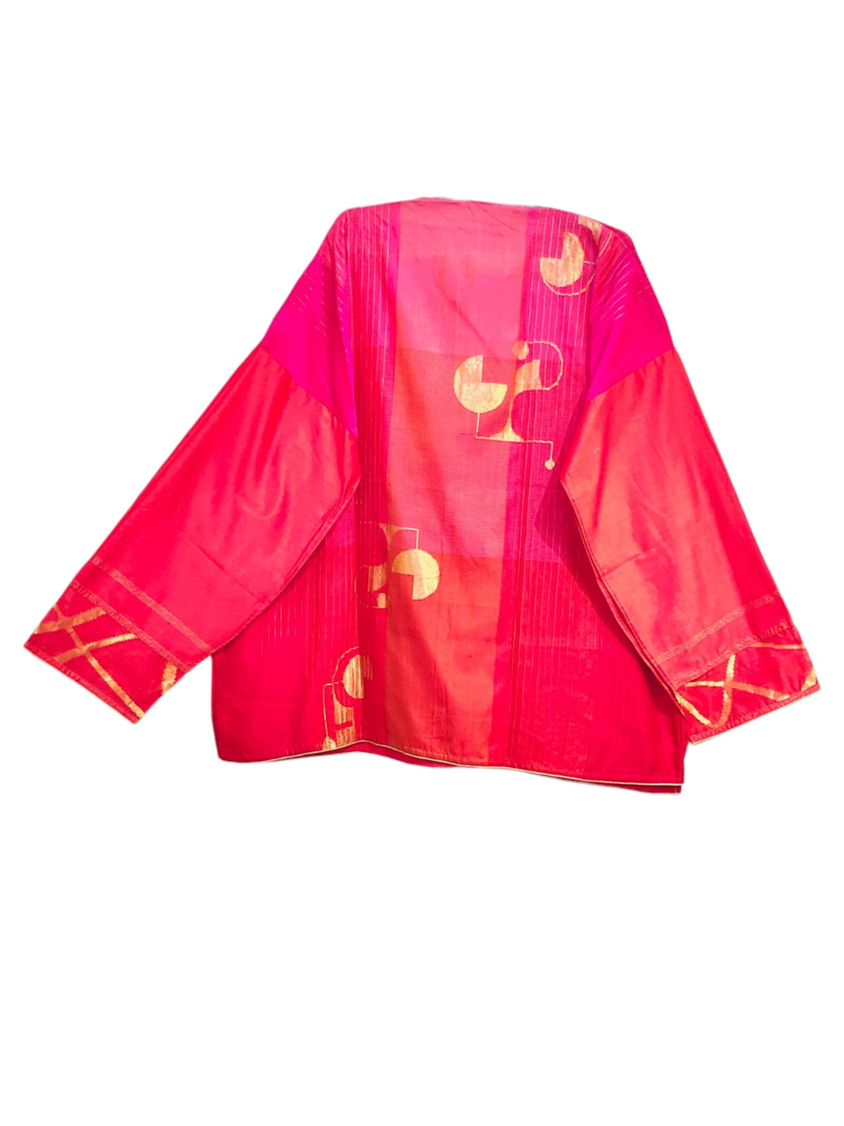 SemiStitched zariwoven Crimson-Red chanderi Tunic