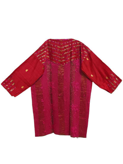 Semi Stitched Chanderi Formal Suitset