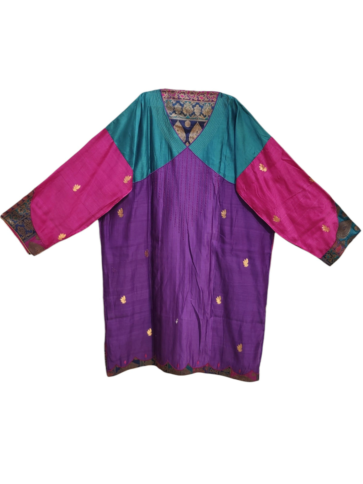 Semi Stitched Chanderi Formal Suitset