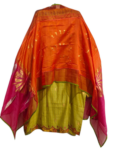 Semi Stitched Chanderi Formal Suitset