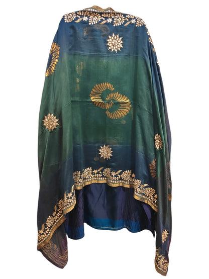 Semi Stitched Chanderi Formal Suitset