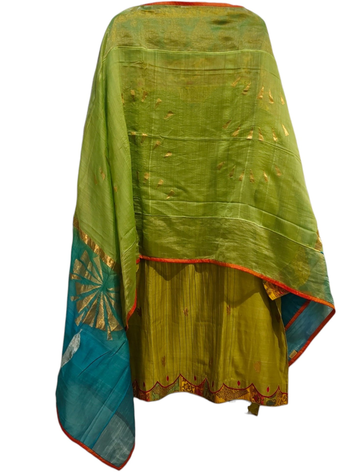 Semi Stitched Chanderi Formal Suitset