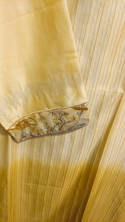 Semi Stitched Chanderi Formal Suitset