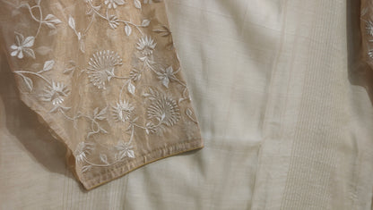 Semi Stitched Chanderi Formal Suitset