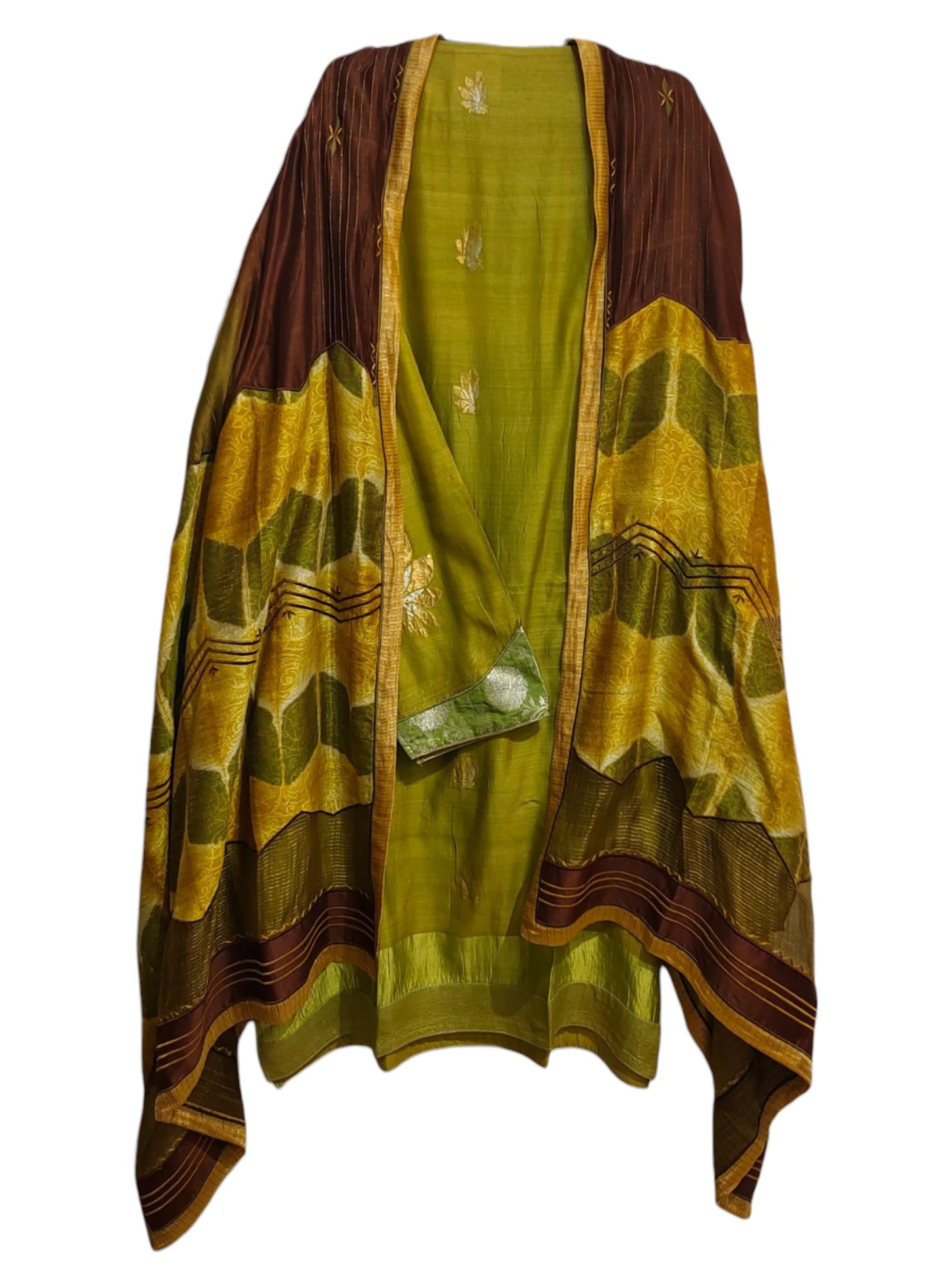 Semi Stitched Chanderi Formal Suitset