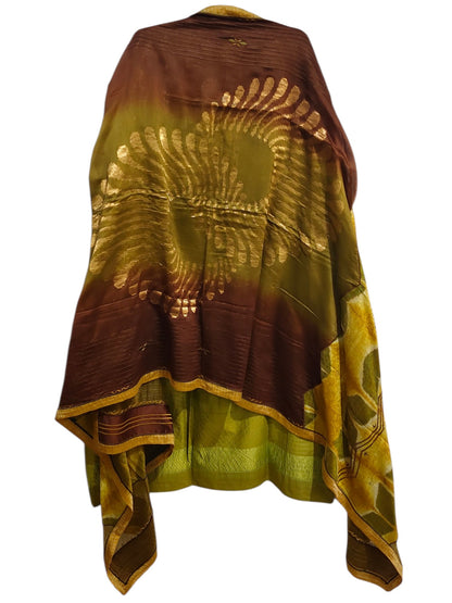 Semi Stitched Chanderi Formal Suitset