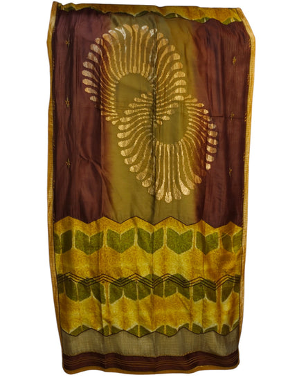 Semi Stitched Chanderi Formal Suitset