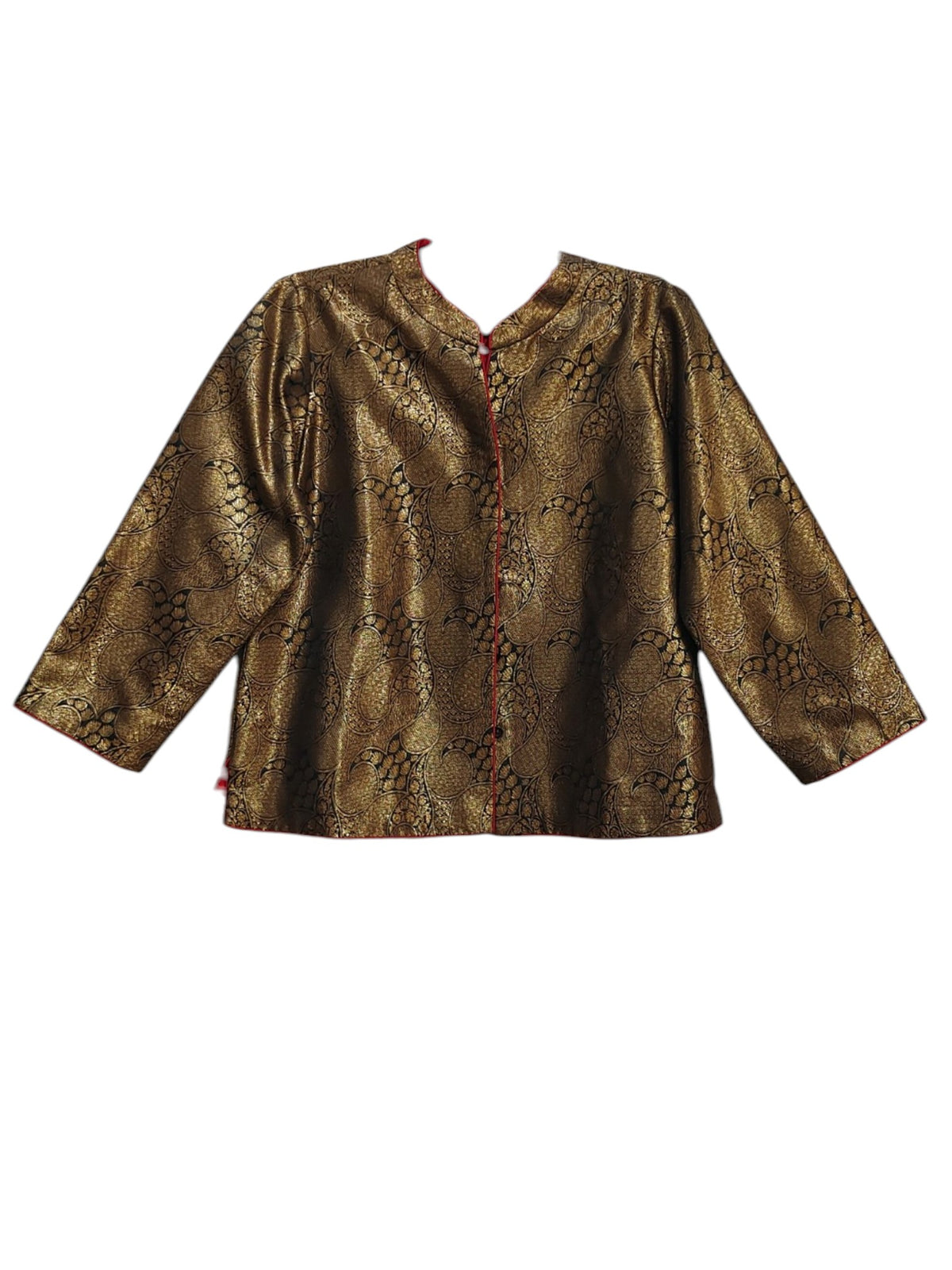 Formal Kairo Indigo Kalamkari Chanderi Short Jacket