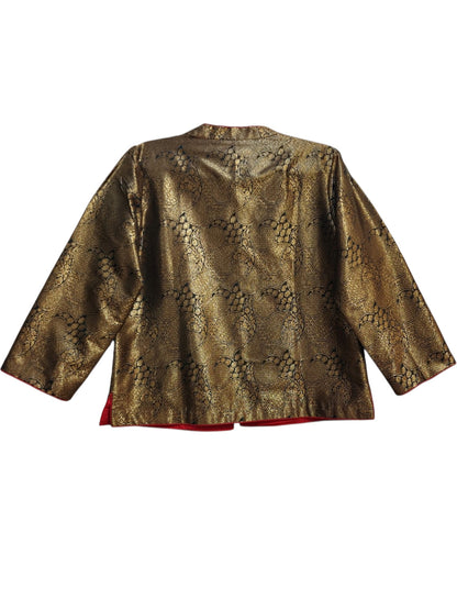 Formal Kairo Indigo Kalamkari Chanderi Short Jacket