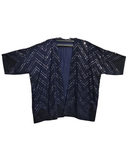 Formal Avi Midnight Navy Chevron Embellished Jacket